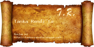 Tanka Renáta névjegykártya
